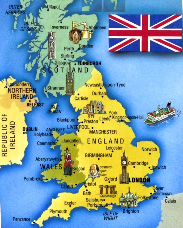 карта великобритании