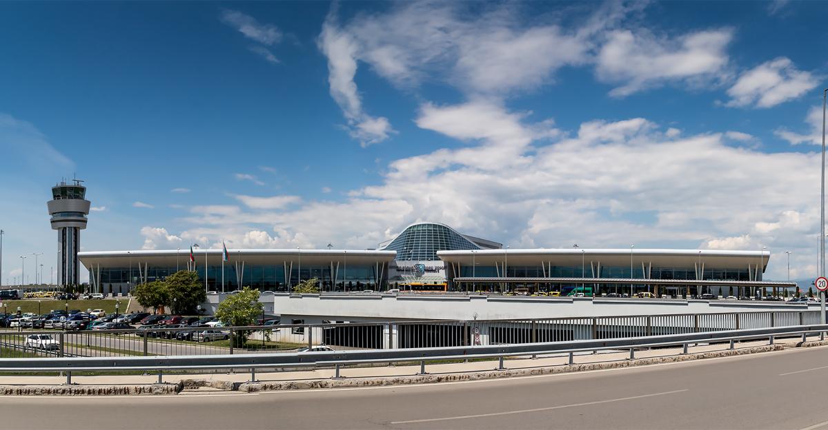 Аэропорт города София в Болгарии.